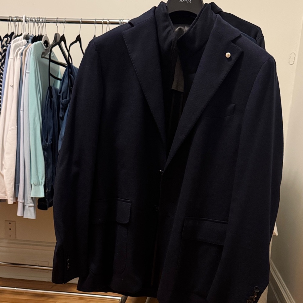 Luigi Bianchi Mantova Men's Navy Blazer